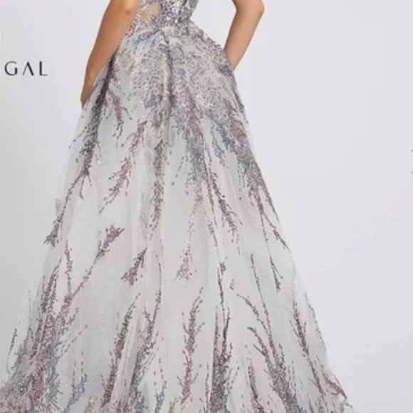 Mac Duggal 20174 Off the Shoulder Gown- Size Small - Picture 2 of 9